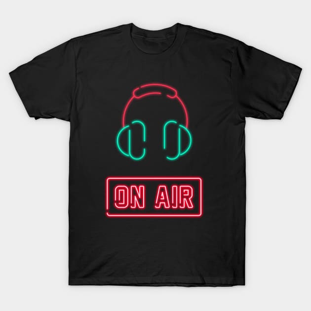 On Air Headphones T-Shirt by Artsy2Day